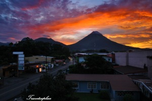 A view of Mt Arenal from our patio.