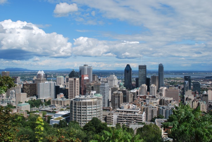 A view of Montreal from Mount Royal